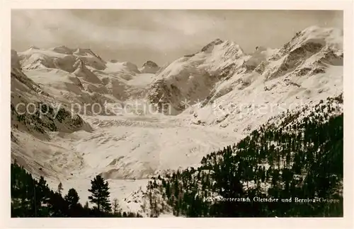 AK / Ansichtskarte Morteratschgletscher und Berninagruppe Morteratschgletscher