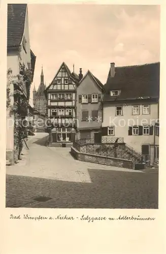 AK / Ansichtskarte 73806621 Bad_Wimpfen Salzgasse mit Adlerbrunnen Bad_Wimpfen