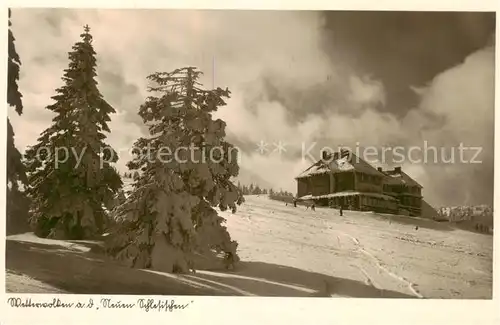 AK / Ansichtskarte 73806720 Schreiberhau_Szklarska_Poreba_Riesengebirge_PL Neue Schlesische Baude im Winter Silesia Karte Nr. 6016 