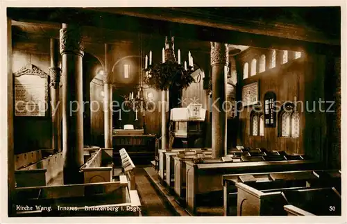 AK / Ansichtskarte 73806782 Brueckenberg_Krummhuebel_Riesengebirge_PL Kirche Wang Inneres 