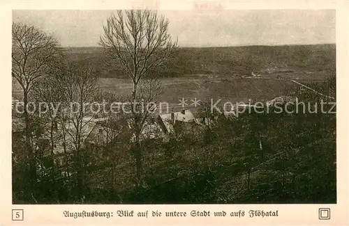 AK / Ansichtskarte 73806890 Augustusburg Blick auf Stadt und Floehatal Augustusburg