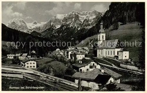 AK / Ansichtskarte 73807038 Ramsau__Berchtesgaden Panorama mit Kirche 