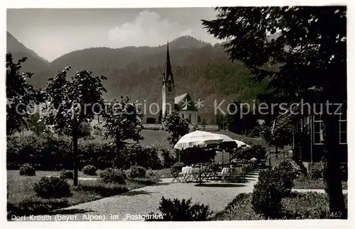 AK / Ansichtskarte 73807105 Dorf_Kreuth Ortspartie mit Kirche Dorf Kreuth