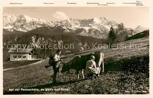 AK / Ansichtskarte 73807108 Partnachalm_Garmisch-Partenkirchen Panorama 