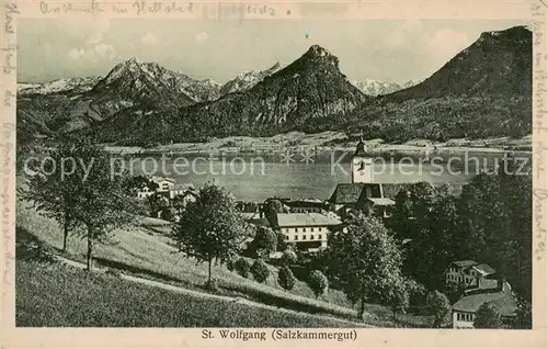 AK / Ansichtskarte 73807418 St_Wolfgang_Salzkammergut Panorama Blick ueber den Wolfgangsee Alpen St_Wolfgang_Salzkammergut