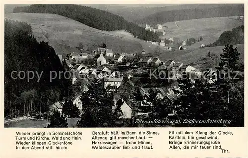 AK / Ansichtskarte 73807454 Altenau_Harz Blick vom Rotenberg Altenau Harz