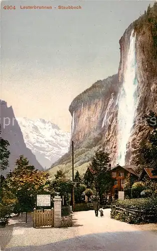 AK / Ansichtskarte Lauterbrunnen_BE Staubbach Wasserfall Lauterbrunnen BE