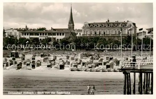 AK / Ansichtskarte 73807488 Ahlbeck_Ostseebad Blick von der Seebruecke Ahlbeck_Ostseebad