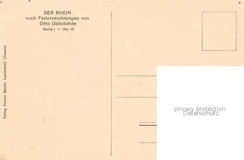 AK / Ansichtskarte 73807496 Caub_Kaub_Rhein Die Pfalz Federzeichnung 