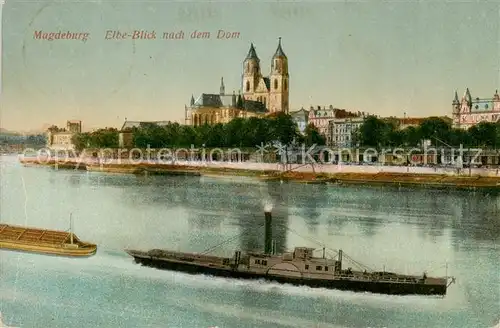 AK / Ansichtskarte 73807523 Magdeburg Elbe Blick zum Dom Magdeburg