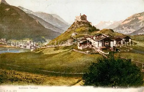 AK / Ansichtskarte Tarasp Panorama Blick zum Schloss Tarasp