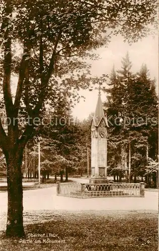 AK / Ansichtskarte 73807679 Oberhof__Thueringen Partie am Monument 