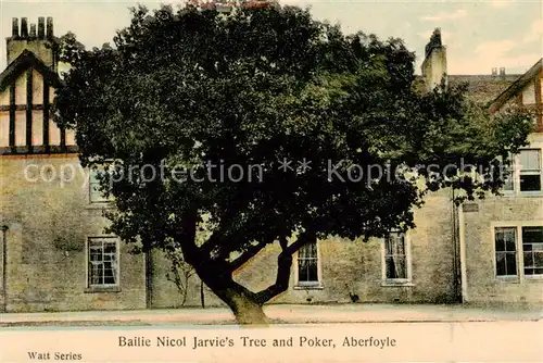 AK / Ansichtskarte 73807704 Aberfoyle_Scotland_UK Bailie Nicol Jarvies Tree and Poker 