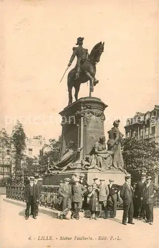 AK / Ansichtskarte Lille_59 Statue Faidherbe Feldpost 