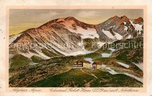 AK / Ansichtskarte 73808273 Nebelhorn mit Edmund Probst Haus Nebelhorn