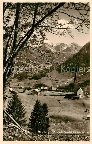 AK / Ansichtskarte 73808292 Mittelberg_Kleinwalsertal_AT mit Schafalpkoepfen 