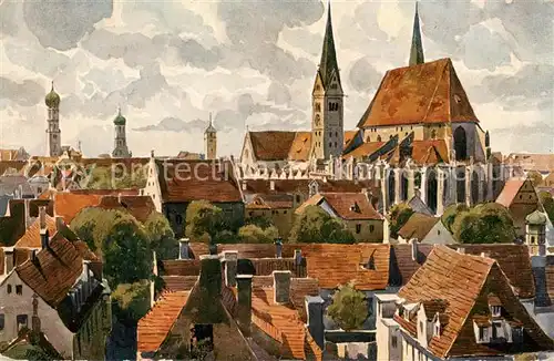 AK / Ansichtskarte 73808377 Augsburg Blick auf den Dom Augsburg