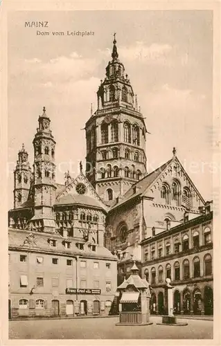 AK / Ansichtskarte 73808443 Mainz__Rhein Dom vom Leichplatz Feldpost 