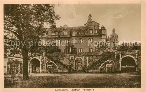 AK / Ansichtskarte 73808458 Weilburg Schloss Westseite Weilburg