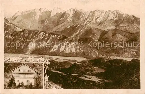 AK / Ansichtskarte 73808554 Oberaudorf Bruennstein Blick vom Bruennsteingipfel auf Kaisergebirge und Inntal Oberaudorf