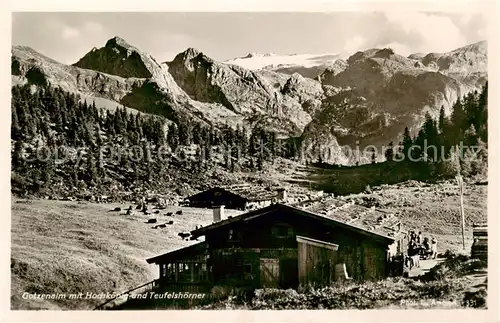 AK / Ansichtskarte 73808557 Gotzenalm_1740m_Berchtesgaden mit Hochkoenig und Teufelshoerner 