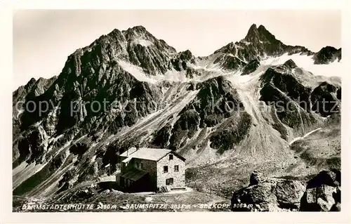 AK / Ansichtskarte 73808617 Darmstaedterhuette_2380m_Moostal_Pians_Tirol_AT mit Saumspitze und Seekopf 