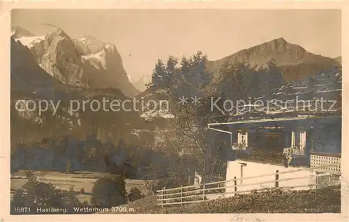 AK / Ansichtskarte Hasliberg_Hohfluh Wetterhorn Hasliberg Hohfluh