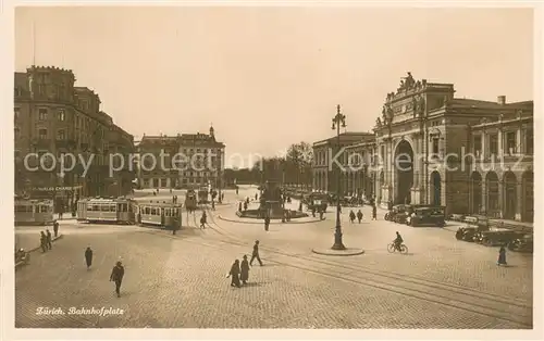 AK / Ansichtskarte 73808838 Strassenbahn Zuerich Bahnhofstrasse 