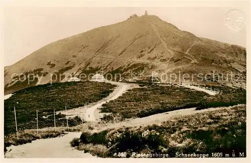 AK / Ansichtskarte 73809055 Krummhuebel_Karpacz_Riesengebirge_PL Schneekoppe mit Bauden 