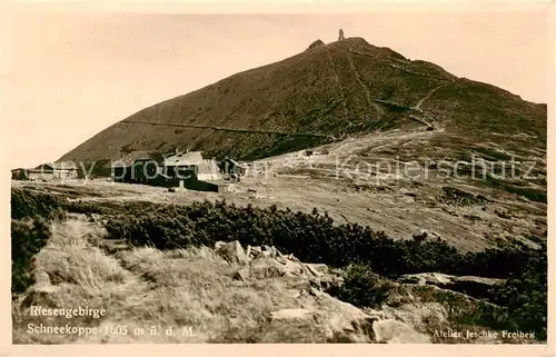 AK / Ansichtskarte 73809056 Krummhuebel_Karpacz_Riesengebirge_PL Schneekoppe mit Bauden 