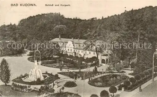 AK / Ansichtskarte 73809222 Bad_Kudowa_Kudowa-Zdroj_Niederschlesien_PL Schloss und Kurpark 