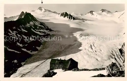 AK / Ansichtskarte 73809314 Hochwilde_3480m_Gurgl_Soelden_oetztal_Tirol_AT Ramolhaus mit dem grossen Gurgler Gletscher Mittelkamm und Falschungspitze 