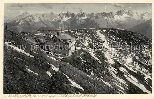 AK / Ansichtskarte 73809414 Reith_Seefeld_Tirol Noerdlingerhuette mit Kalkkoegel und Habicht Reith_Seefeld_Tirol