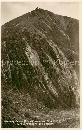 AK / Ansichtskarte 73809476 Schneekoppe_Snezka_CZ Blick vom Brunnberg 