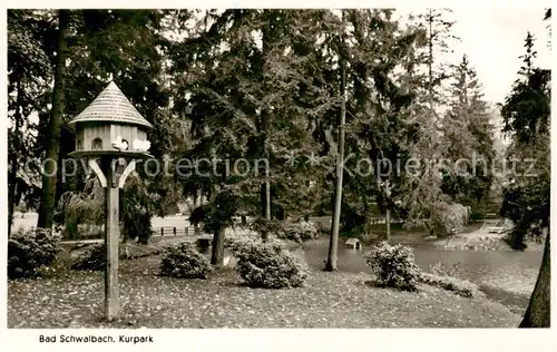 AK / Ansichtskarte 73809712 Bad_Schwalbach Kurpark Taubenhaus Bad_Schwalbach