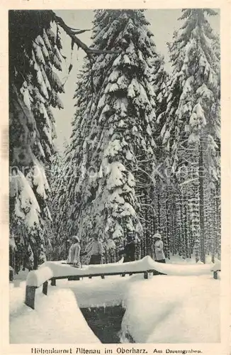 AK / Ansichtskarte 73809753 Altenau_Harz Am Dammgraben im Winter Altenau Harz