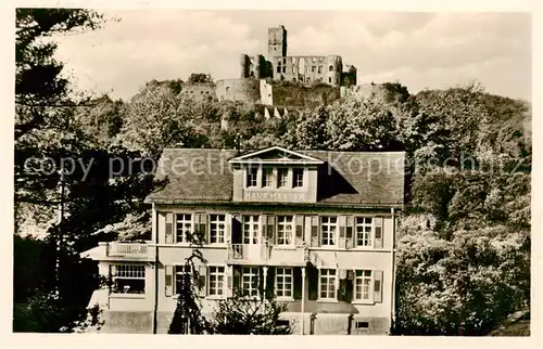 AK / Ansichtskarte 73809787 Koenigstein__Taunus Fremdenheim Messer Gasthaus Burgruine 