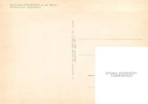AK / Ansichtskarte 73810183 Bodenwerder Muenchhausens Geburtshaus Bodenwerder