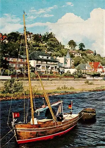 AK / Ansichtskarte 73810188 Blankenese_Hamburg Fischerboot Teilansicht 