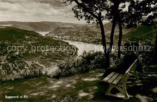 AK / Ansichtskarte 73810287 Boppard_Rhein Blick vom Gedeonseck ins Rheintal und Filsen Boppard Rhein