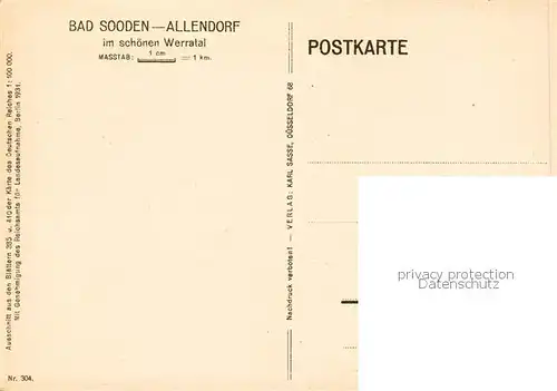 AK / Ansichtskarte 73810356 Bad_Sooden-Allendorf Gebietskarte Bad_Sooden-Allendorf