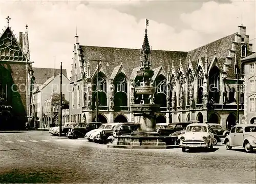 AK / Ansichtskarte 73810372 Braunschweig Altstadt Rathaus und Marktbrunnen Braunschweig