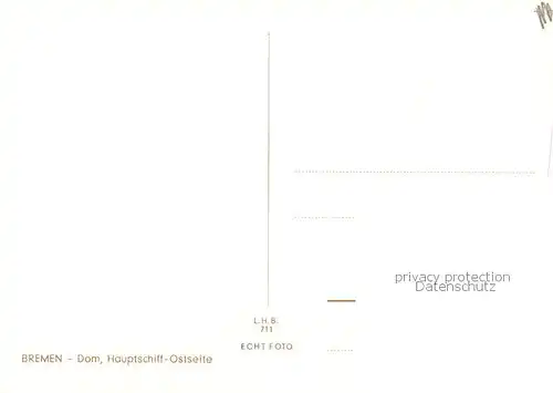 AK / Ansichtskarte 73810380 Bremen Dom Hauptschiff Ostseite Bremen