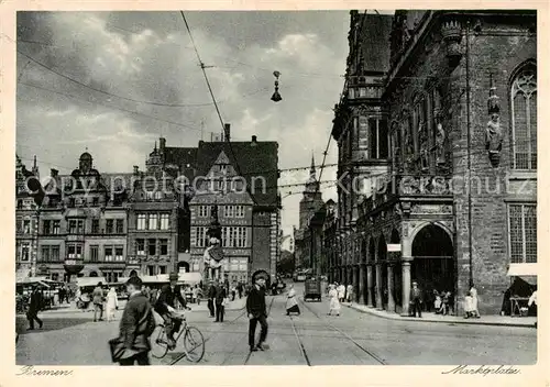 AK / Ansichtskarte 73810400 Bremen Marktplatz Bremen