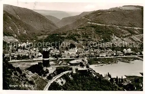 AK / Ansichtskarte 73810492 Burgen_Mosel Panorama mit Burg Burgen Mosel