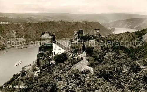 AK / Ansichtskarte 73810703 Kamp-Bornhofen_Rhein Ruinen Sterrenberg und Liebenstein 