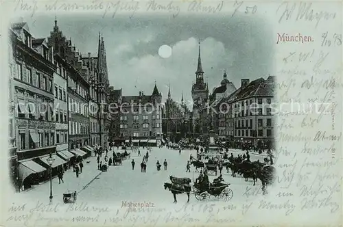 AK / Ansichtskarte 73810735 Muenchen Marienplatz Muenchen