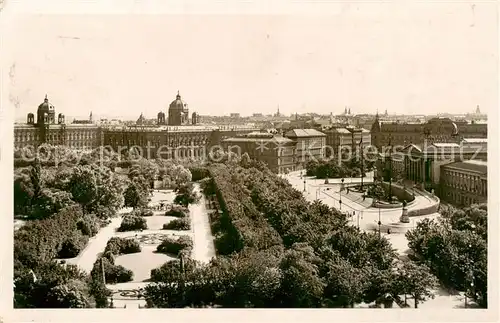 AK / Ansichtskarte 73810792 Wien_AT Blick vom Burgtheater auf Volksgarten und Parlament 