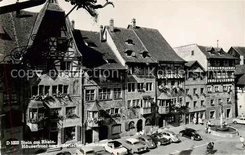 AK / Ansichtskarte Stein_Rhein_SH Haeuserfront am malerischen Rathausplatz 