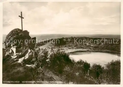 AK / Ansichtskarte 73811125 Manderscheid_Eifel Mosenberg Kratersee Windsborn Manderscheid Eifel